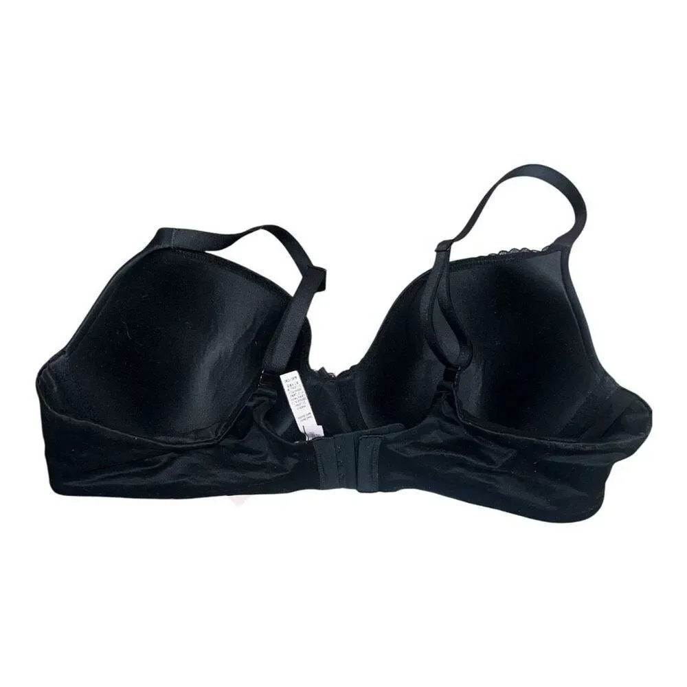 Victoria Secret Lightly Lined Smooth Demi Black Sz 40C Bra